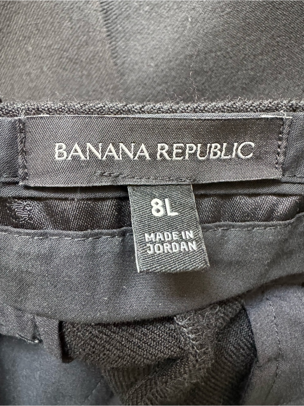 Banana Republic High Rise Straight Leg Italian Wool Pants Women 8 Long Black - Picture 9 of 11